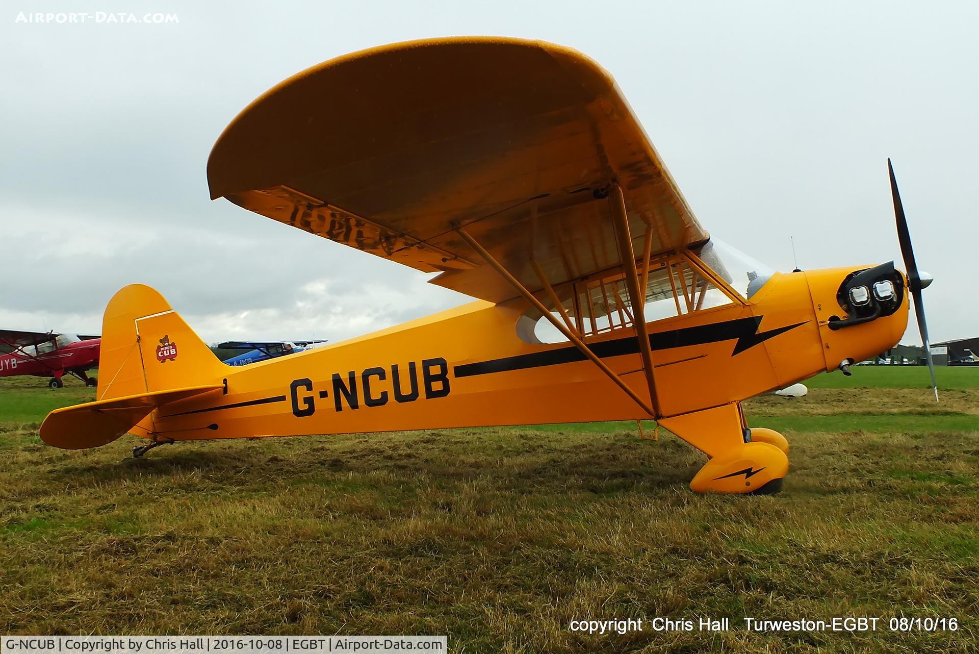 G-NCUB, 1944 Piper L-4H Grasshopper (J3C-65D) C/N 11599, at Turweston