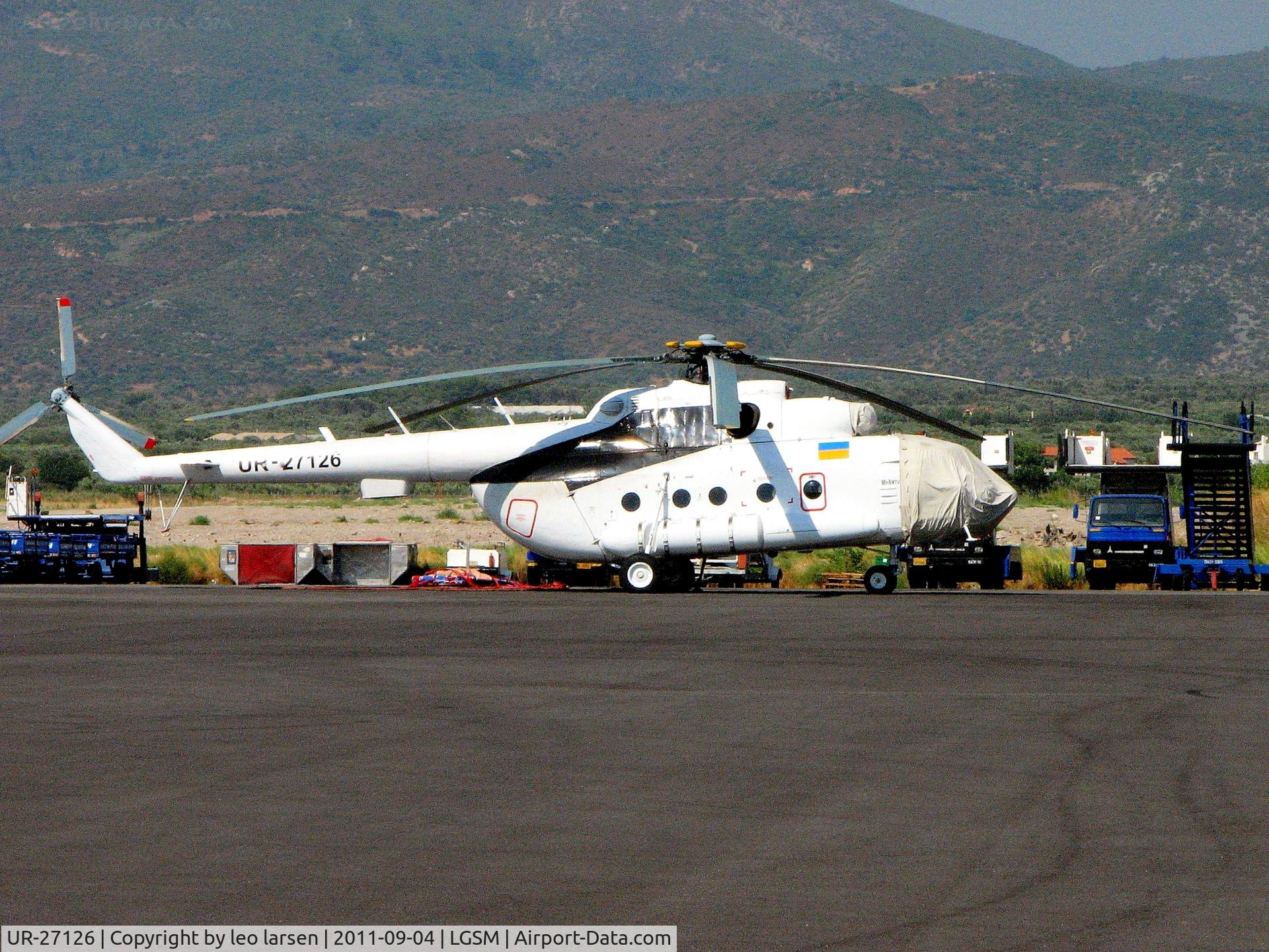 UR-27126, 1992 Mil Mi-8MTV-1 C/N 95953, Samos 4.9.11. Fire Guard.