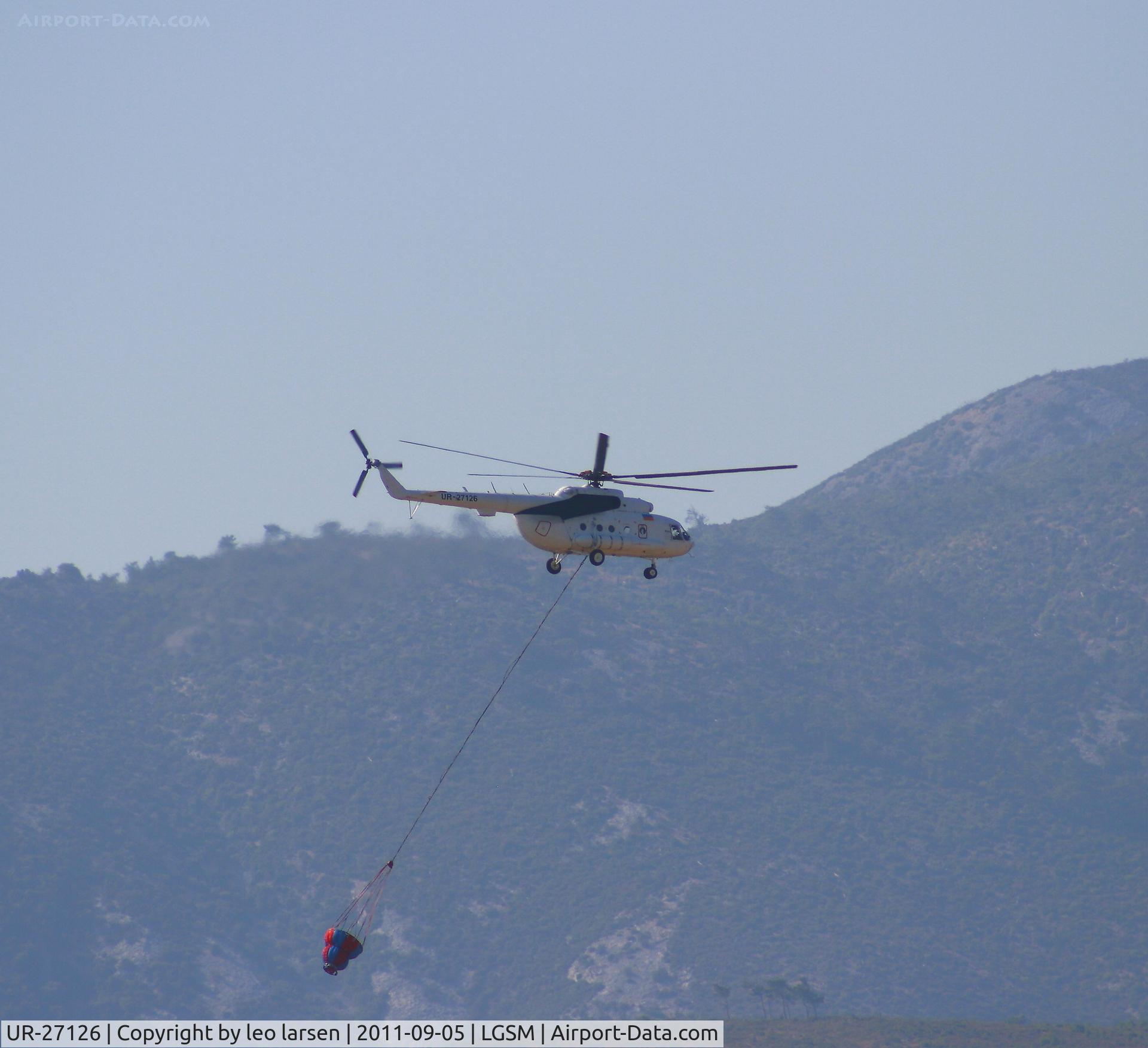 UR-27126, 1992 Mil Mi-8MTV-1 C/N 95953, Samos 5.9.11 Fire fighting