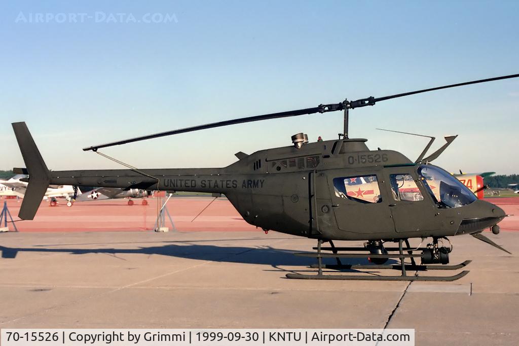 70-15526, 1970 Bell OH-58A Kiowa C/N 41077, nicely equipped RAID VA ARNG Kiowa at NAS Oceana Airshow 1999