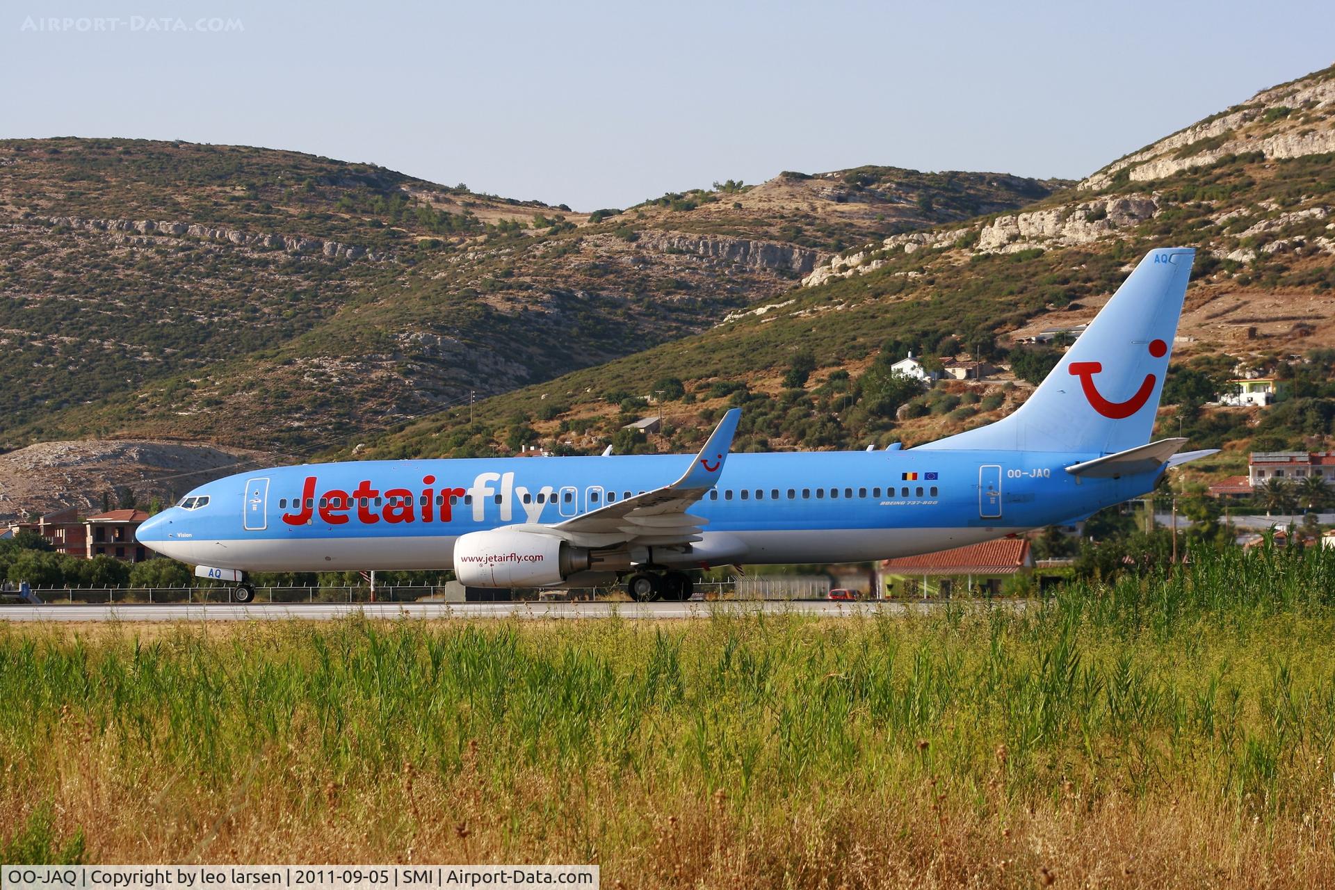 OO-JAQ, 2009 Boeing 737-8K5 C/N 35148, Samos 5.9.11