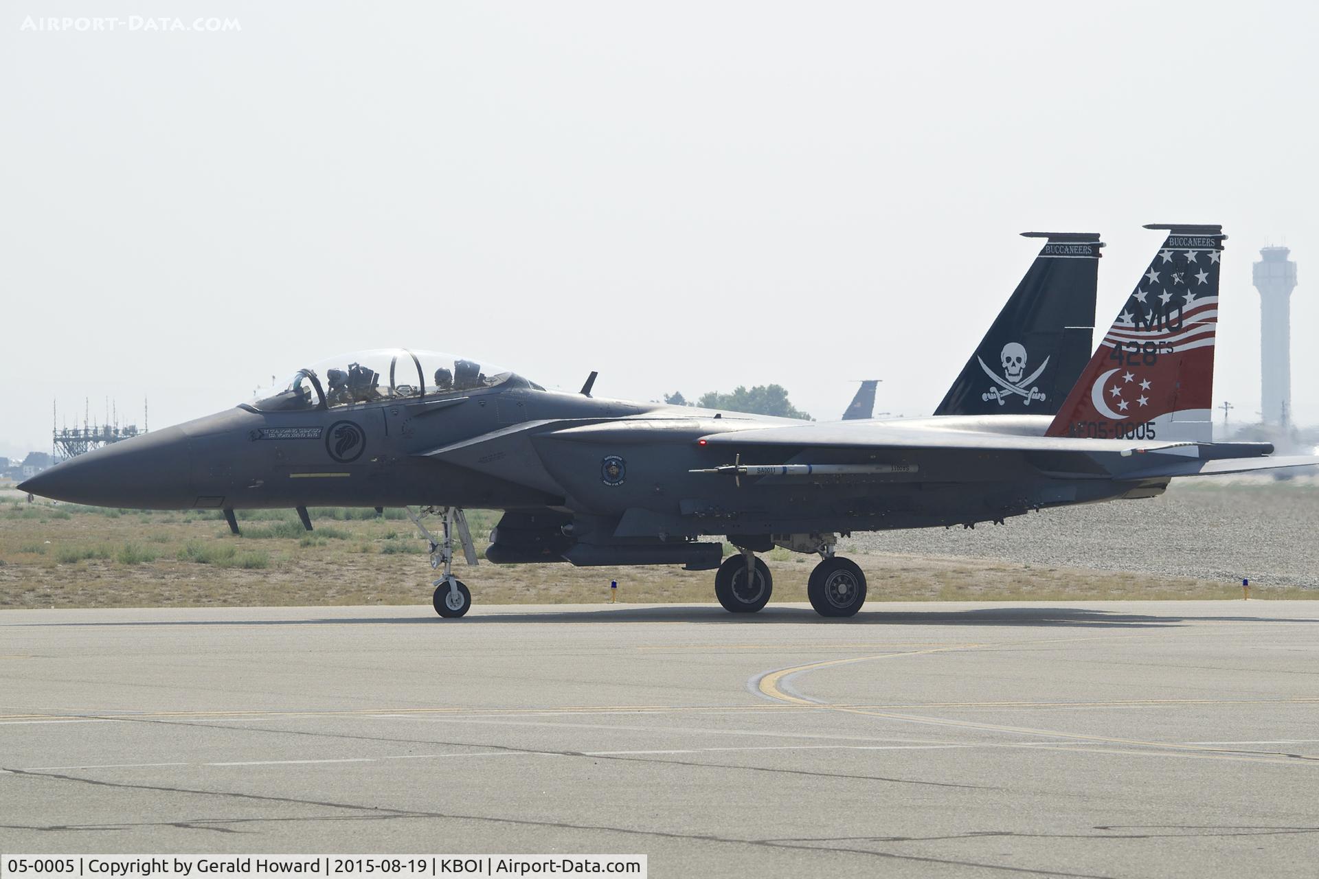 05-0005, 2005 Boeing F-15SG Strike Eagle C/N SG5, Taxing to RWY 10R. 428th Fighter Sq. 