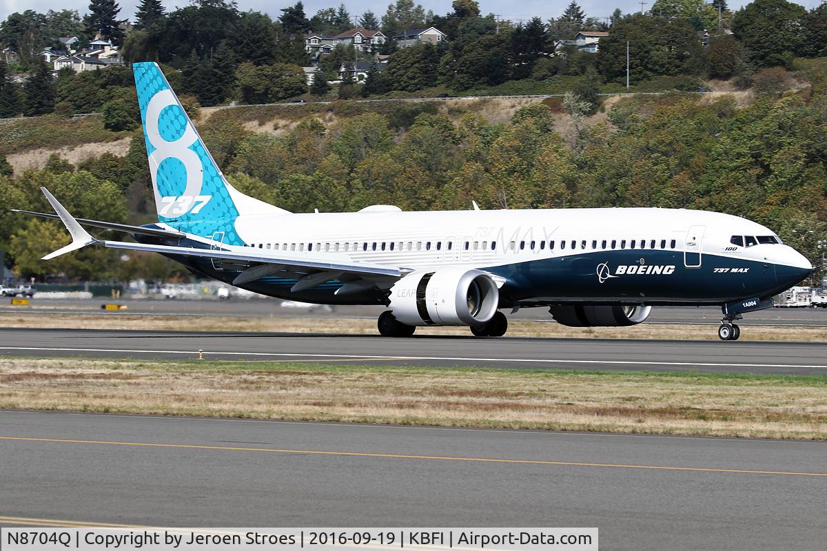 N8704Q, 2016 Boeing 737-8 MAX C/N 36988, arriving from an other testflight