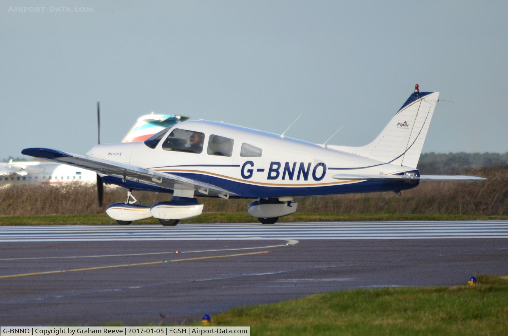 G-BNNO, 1981 Piper PA-28-161 Cherokee Warrior II C/N 28-8116099, Now in a new colour scheme.