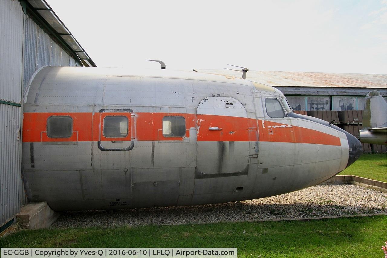 EC-GGB, 1956 Douglas DC-7C Seven Seas Seven Seas C/N 45112, Douglas DC-7C, Airframe nose preserved at Musée Européen de l'Aviation de Chasse, Montélimar-Ancône airfield (LFLQ)