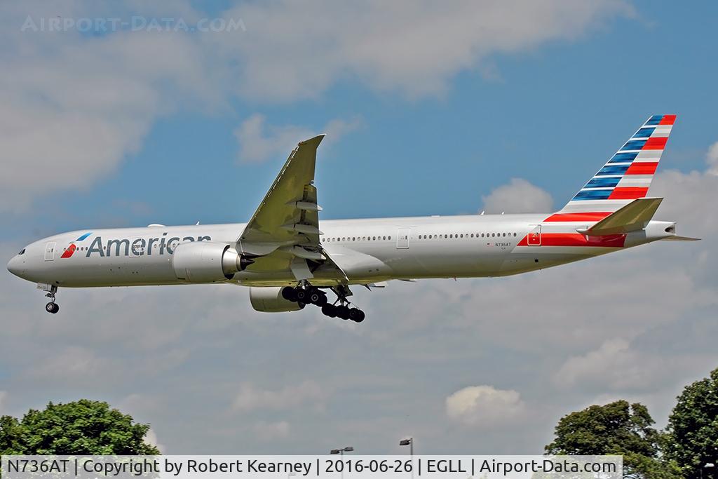 N736AT, 2016 Boeing 777-323/ER C/N 33538, Arriving 27L