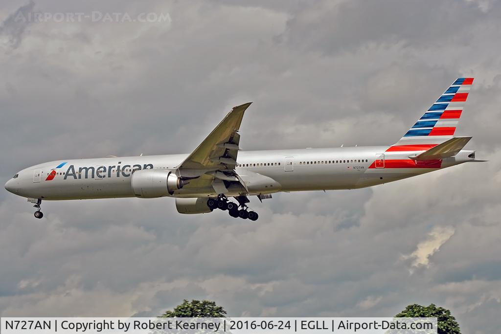 N727AN, 2014 Boeing 777-323/ER C/N 33541, Arriving 27L