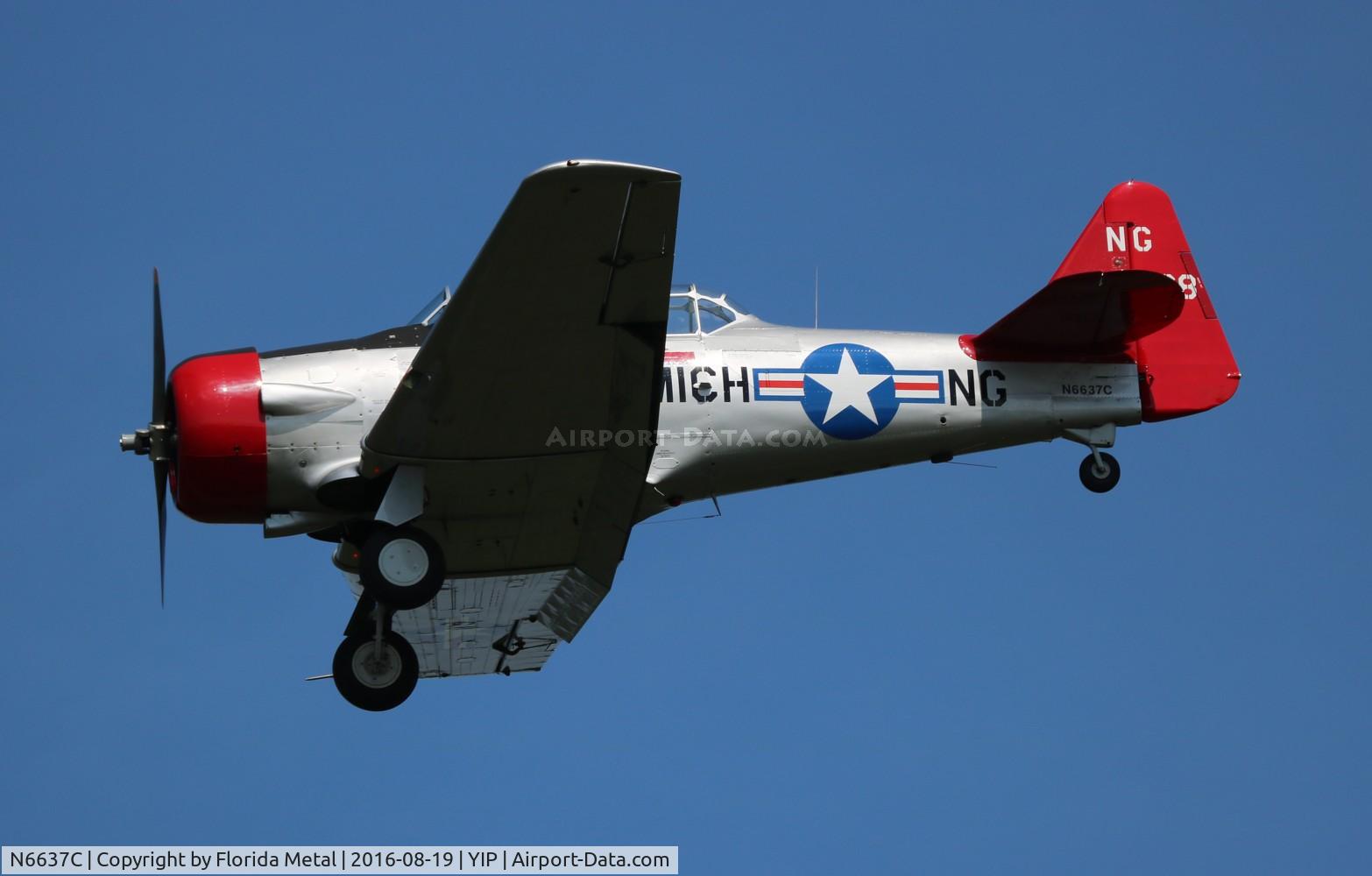 N6637C, North American AT-6B Texan C/N 91072, AT-6 Texan