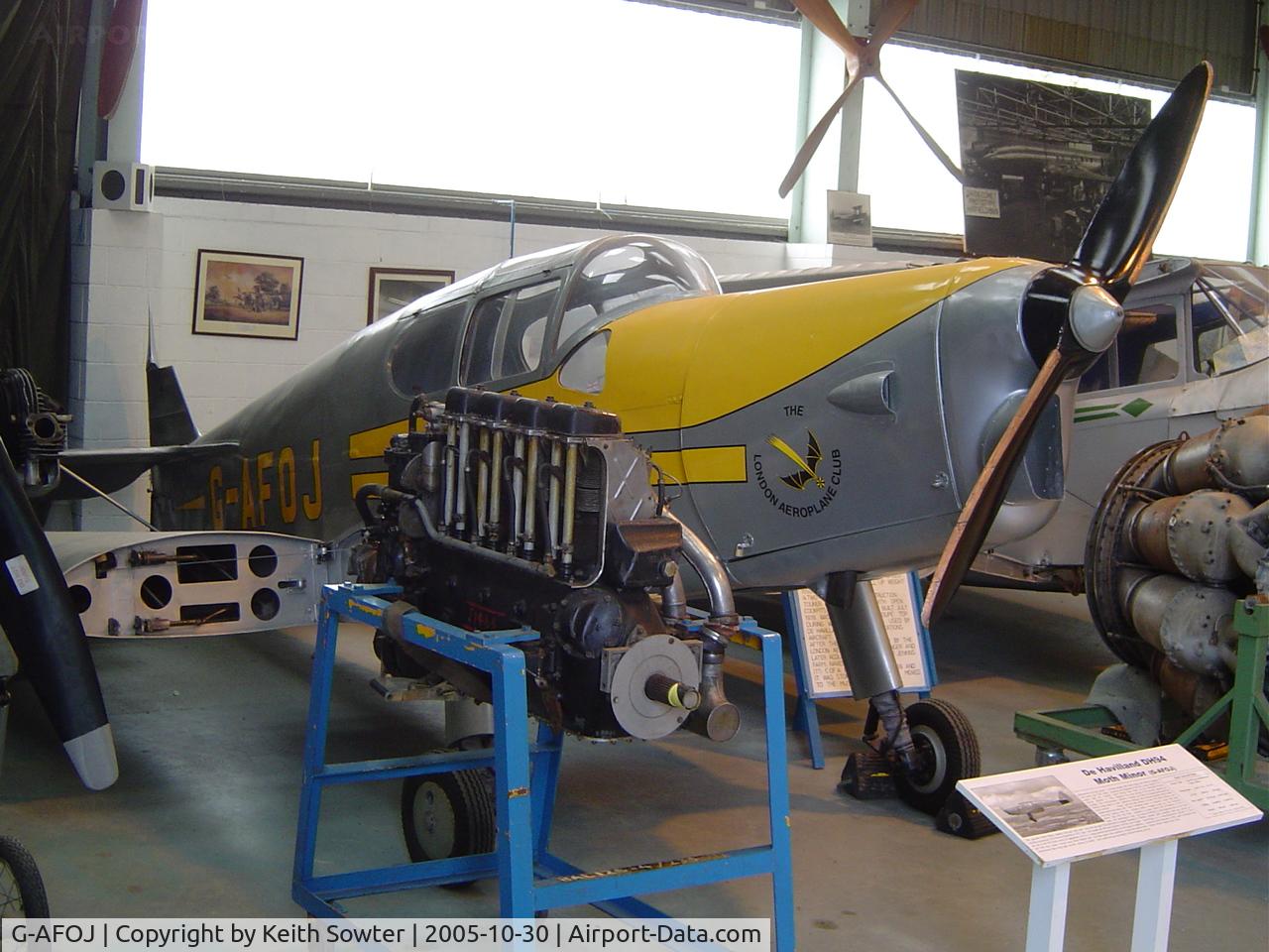 G-AFOJ, 1939 De Havilland DH-94 Moth Minor Coupe C/N 9407, De Havilland Museum