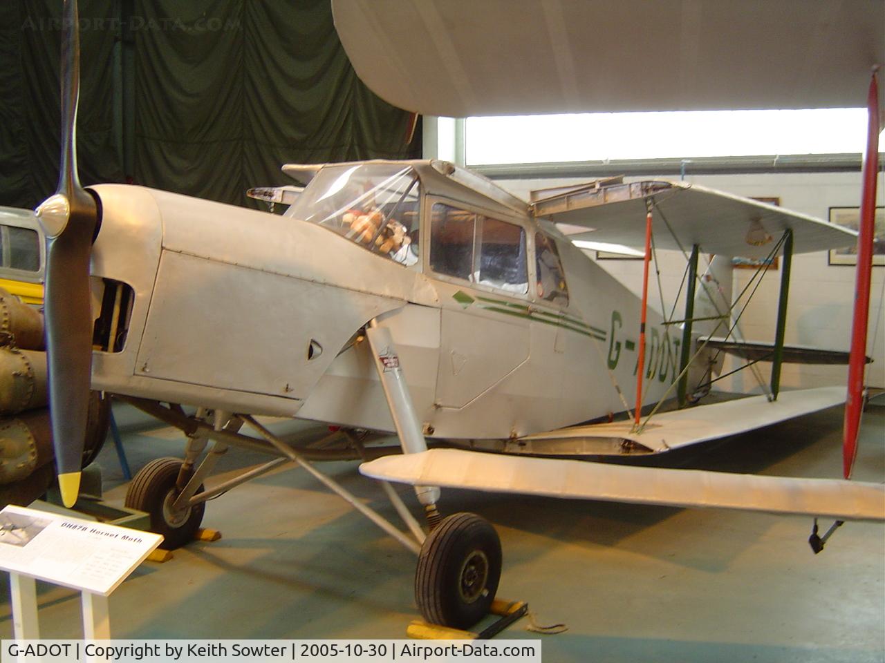 G-ADOT, De Havilland DH.87B Hornet Moth C/N 8027, De Havilland Museum