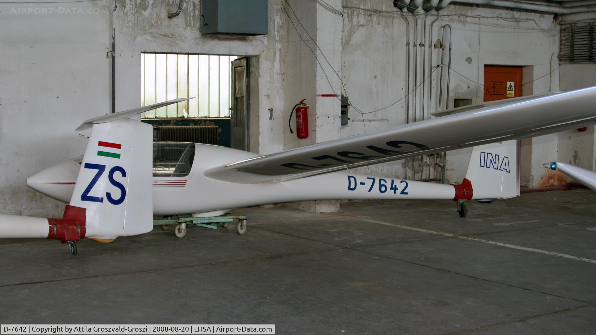 D-7642, 1978 Grob G-102 Astir CS Jeans C/N 2116, Szentkirályszabadja Airport, Hungary
