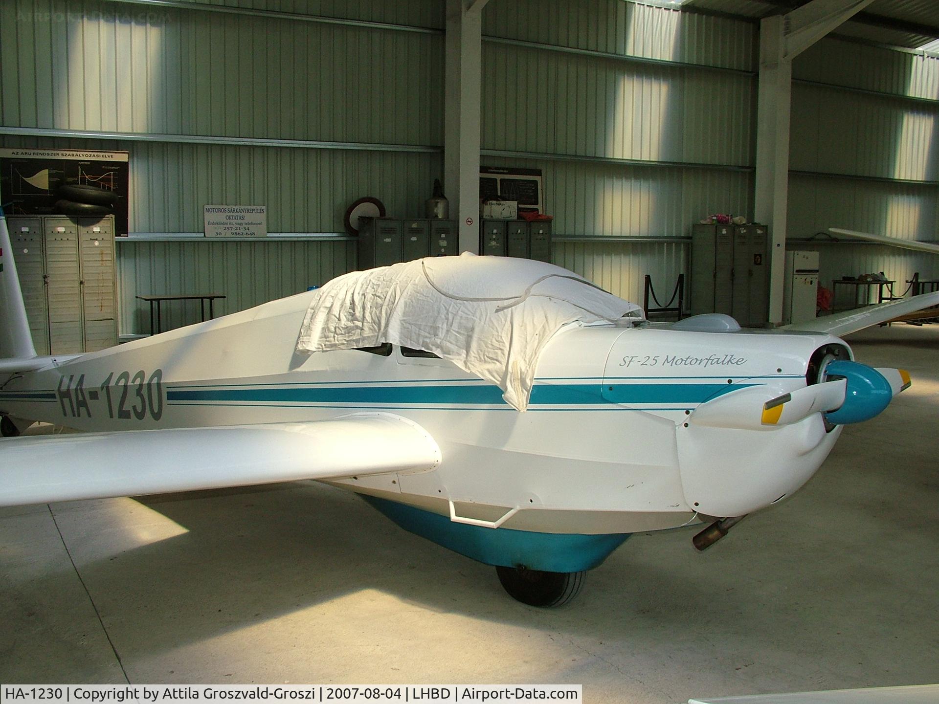 HA-1230, 1971 Scheibe SF-25C Falke C/N 46217C, Börgönd Airport, Hungary