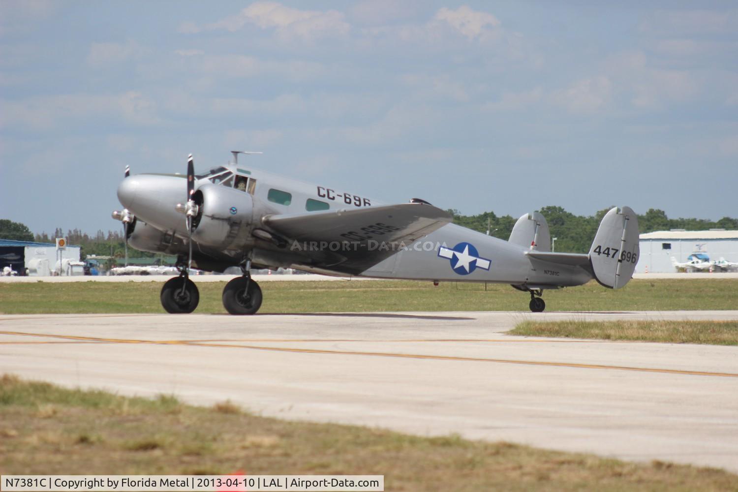 N7381C, 1944 Beech C18S C/N 8104, Beech C-45