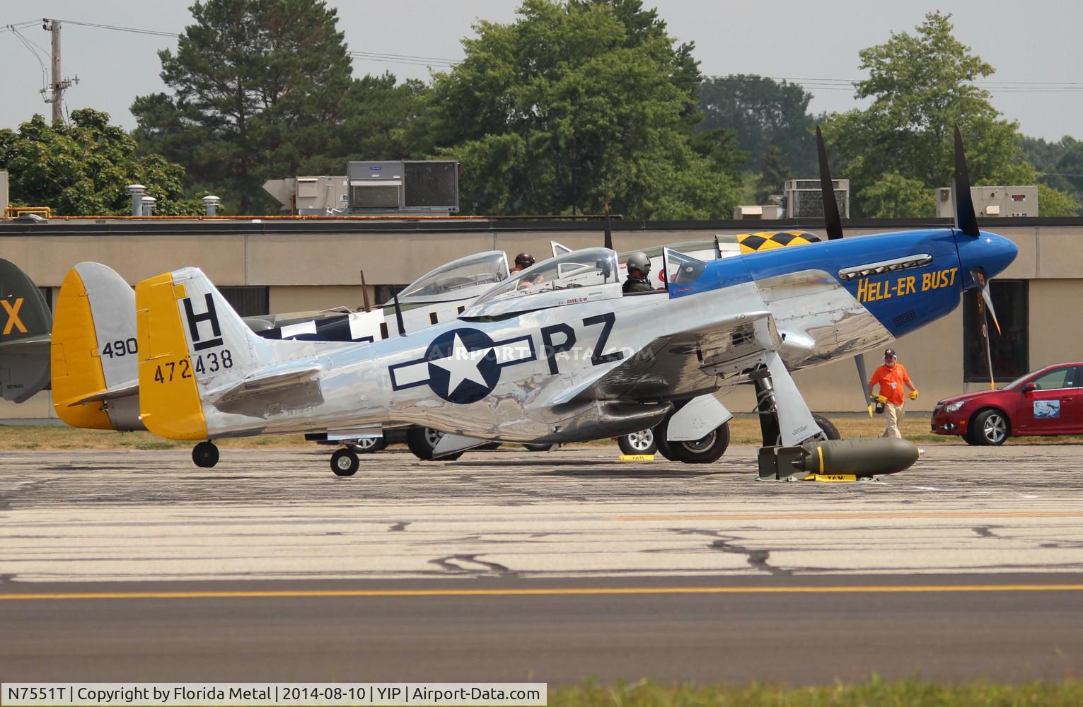 N7551T, 1944 North American P-51D Mustang C/N 122-38997, Hell-er Bust