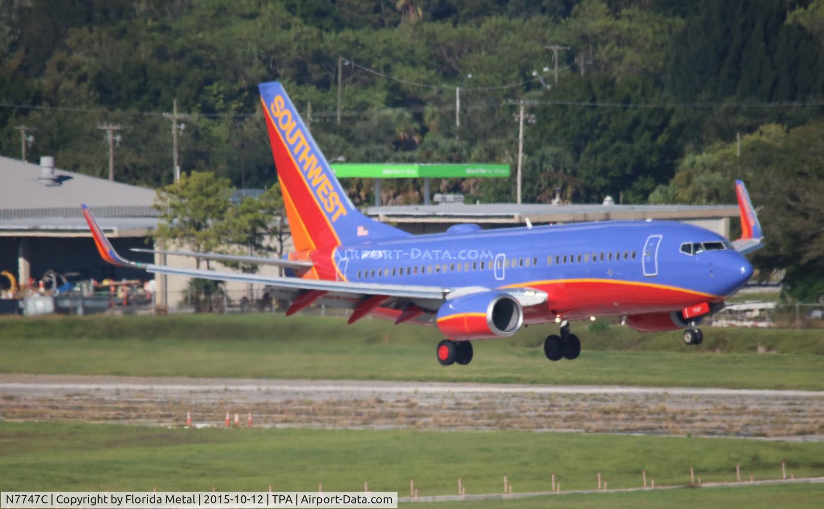 N7747C, 2007 Boeing 737-7BD C/N 36091, Southwest