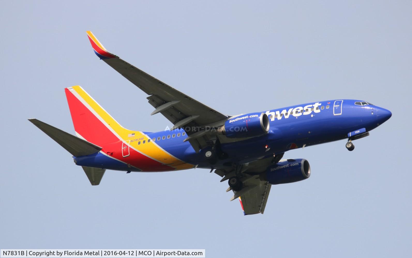 N7831B, 2003 Boeing 737-7CT C/N 32752, Southwest