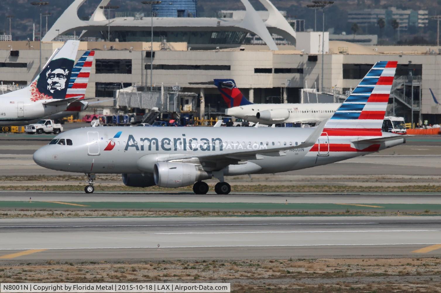 N8001N, 2013 Airbus A319-115 C/N 5678, American