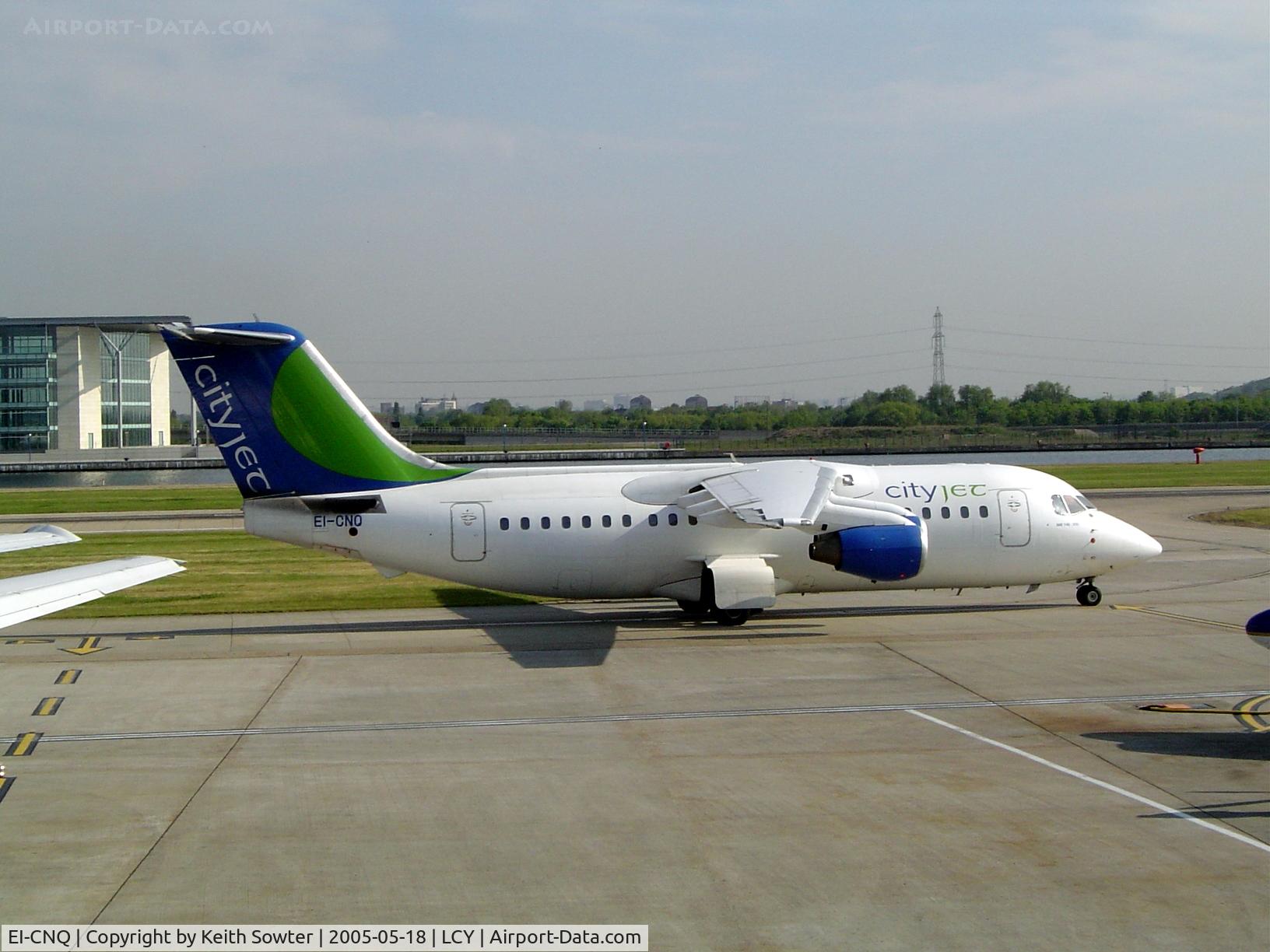 EI-CNQ, 1985 British Aerospace BAe.146-200 C/N E2031, London City Airport