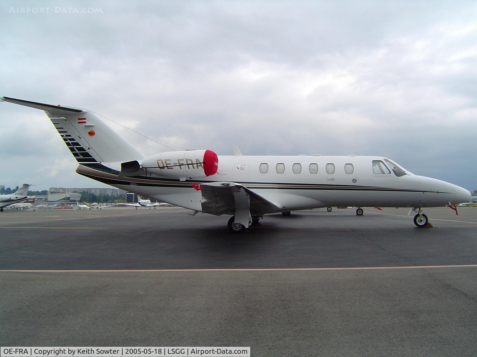 OE-FRA, Cessna 525A CitationJet CJ2 C/N 525A-0150, Geneva airport