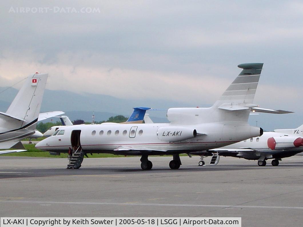 LX-AKI, 2001 Dassault Falcon 50EX C/N 306, Geneva airport