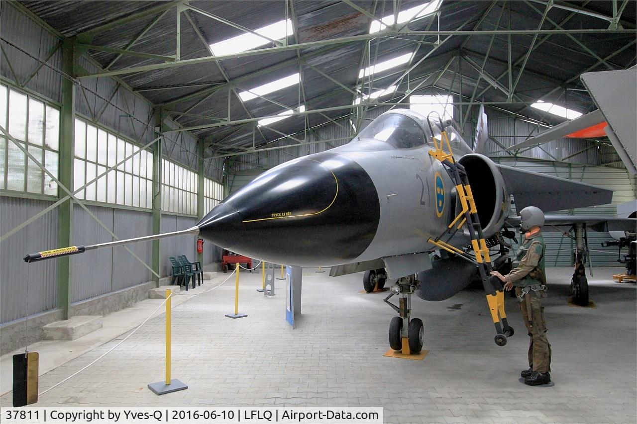 37811, Saab Sk37E Viggen C/N 37811, Saab Sk37E Viggen, Musée Européen de l'Aviation de Chasse, Montélimar-Ancône airfield (LFLQ)