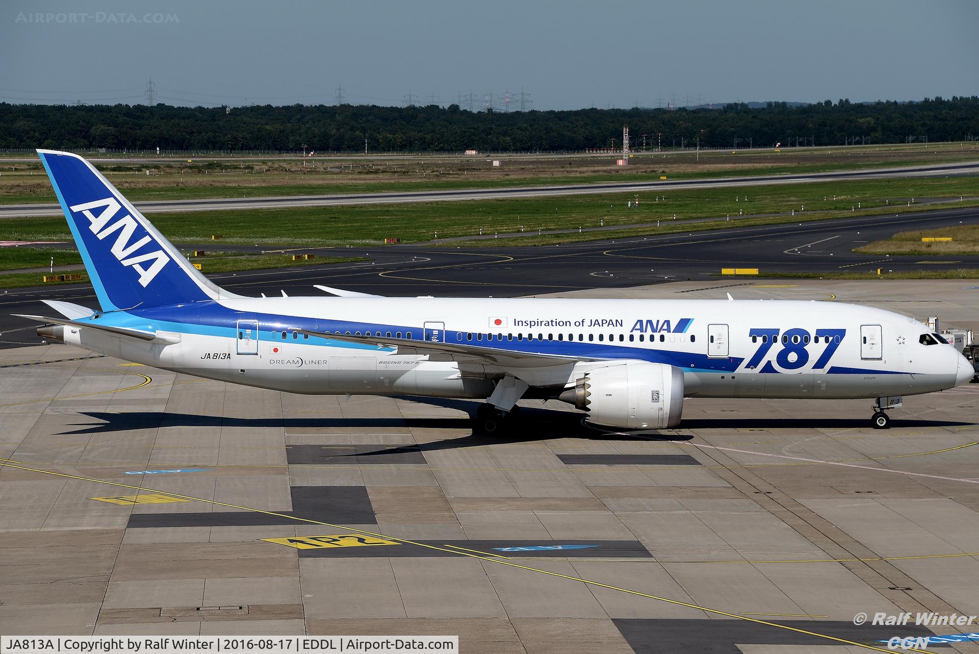 JA813A, 2012 Boeing 787-8 Dreamliner C/N 34521, Boeing 787-8 Dreamliner - ANA All Nippon Airways - JA813A - 17.08.2016 - DUS