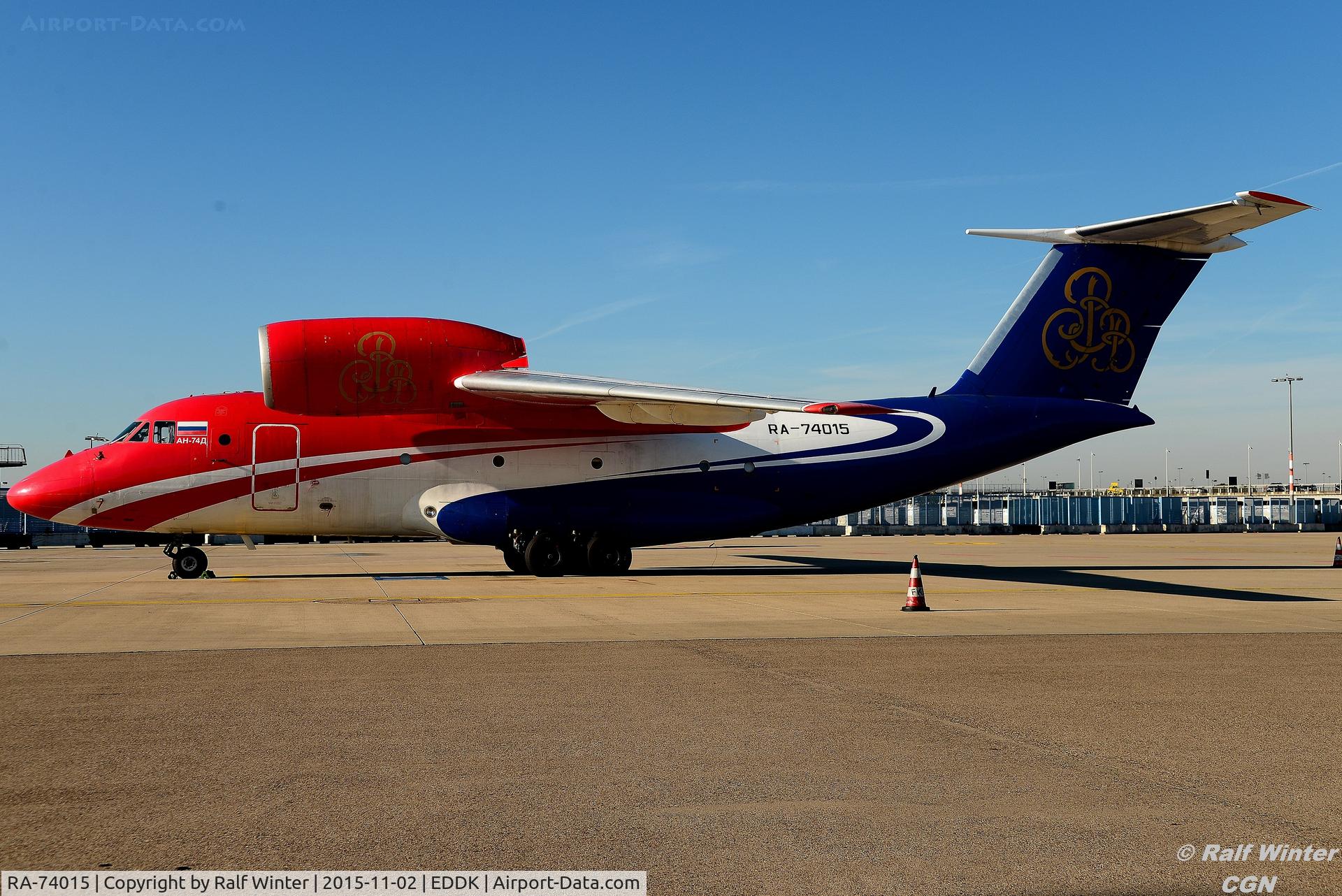 RA-74015, 1997 Antonov An-74-200 C/N 36547098969, Antanov An-74-200 - Shar Ink - RA-74015 - 02.11.2015 - CGN