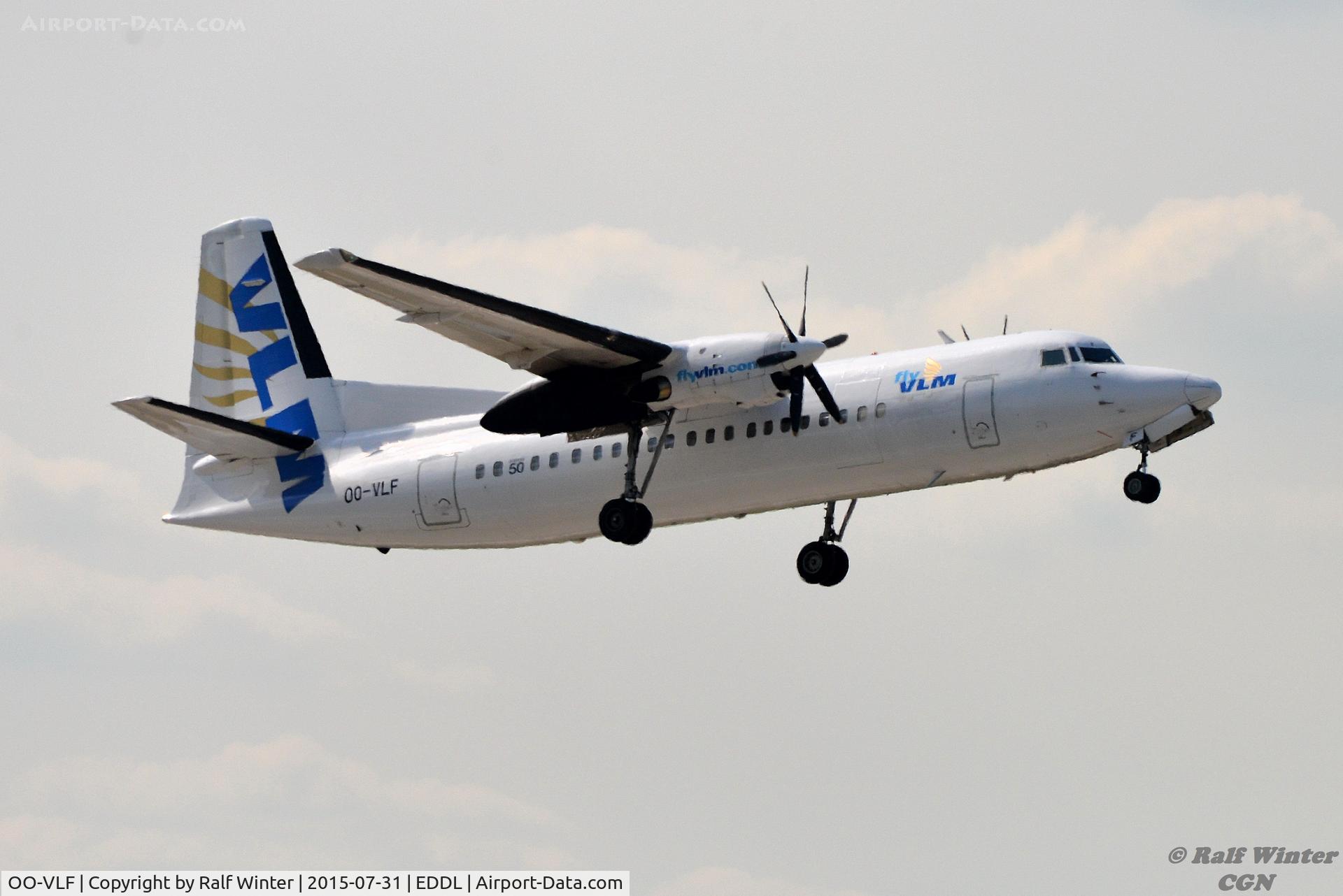 OO-VLF, 1991 Fokker 50 C/N 20208, Fokker 50 F27 Mark 050 - VLM Airlines - OO-VLF - 31.07.2015 - DUS