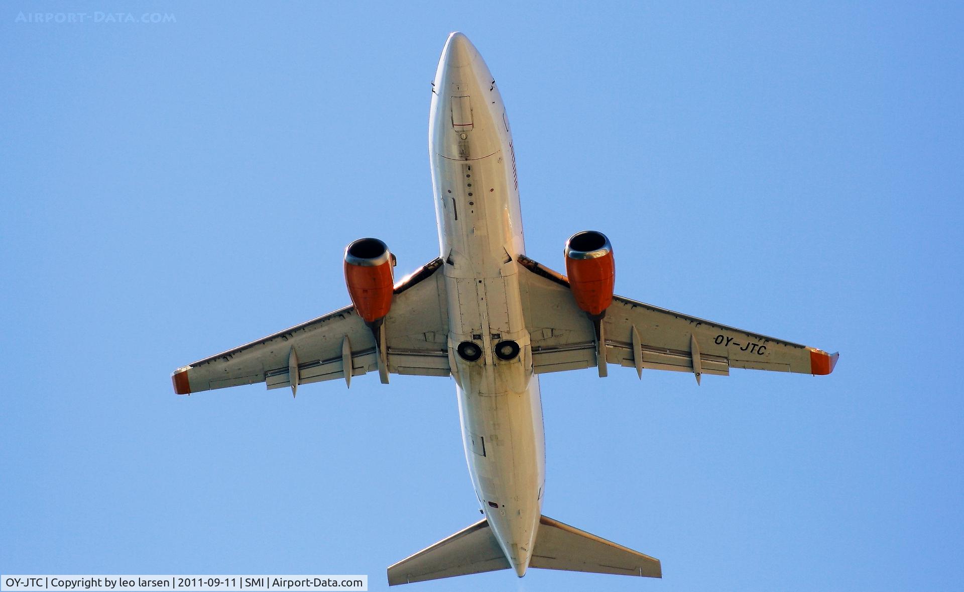 OY-JTC, 1987 Boeing 737-3L9 C/N 23718, Samos 11.9.11