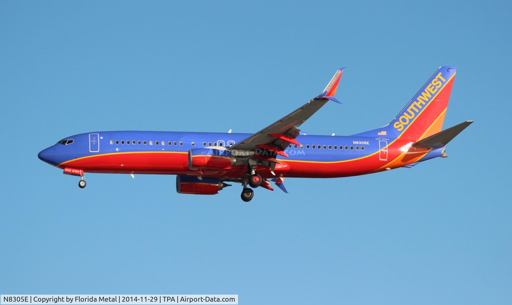 N8305E, 2012 Boeing 737-8H4 C/N 36683, Southwest