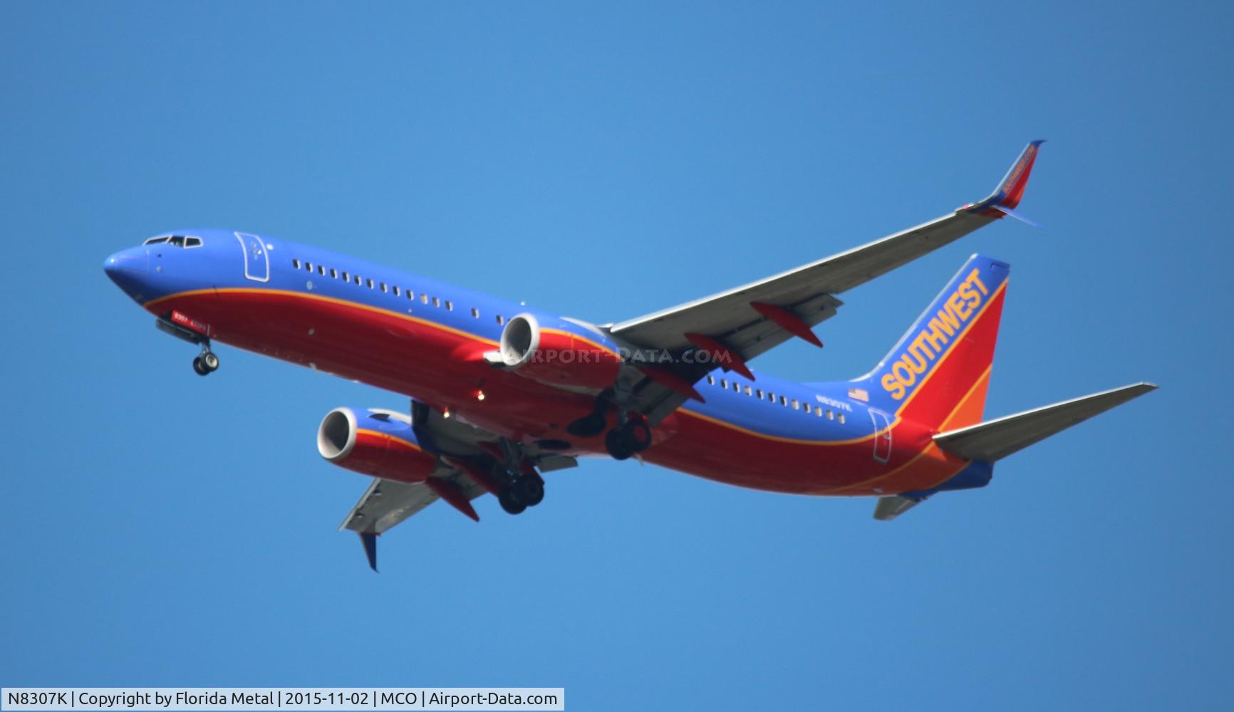 N8307K, 2012 Boeing 737-8H4 C/N 36987, Southwest