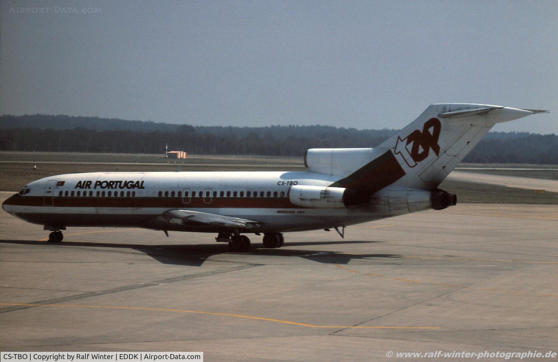 CS-TBO, 1968 Boeing 727-82C C/N 19968, Boeing 727-82C - TAP-Air Portugal  Costa del Sol - CS-TBO - 1980 - CGN - From a slide