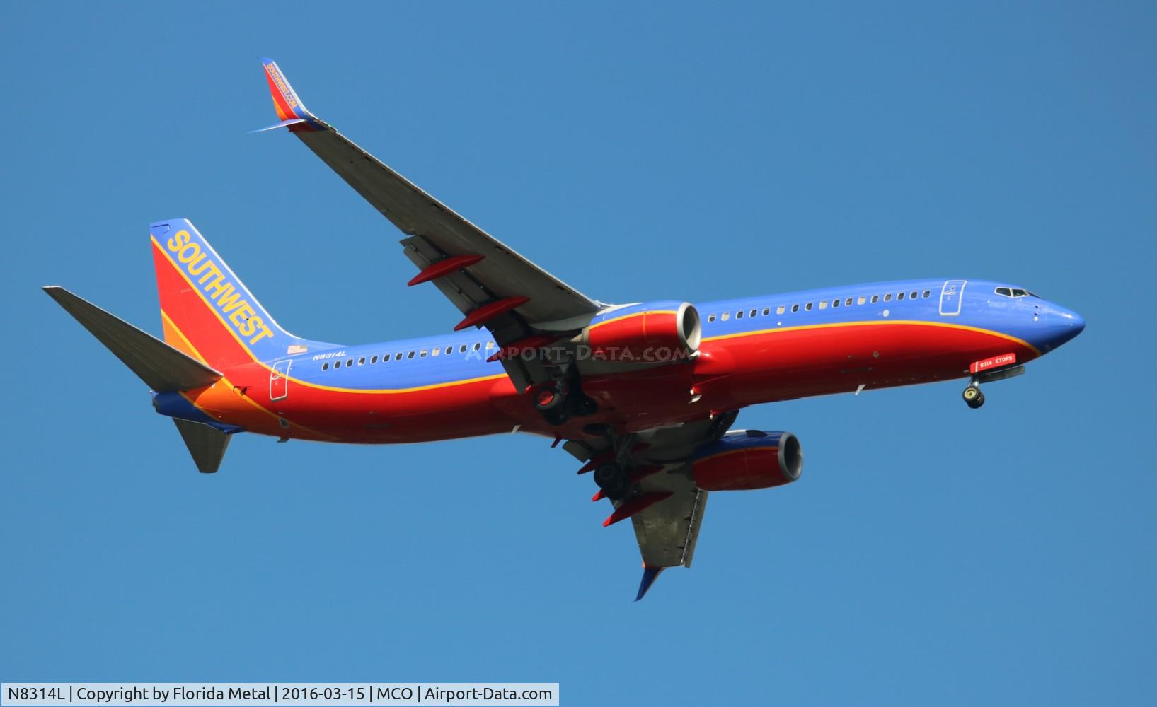 N8314L, 2012 Boeing 737-8H4 C/N 36990, Southwest
