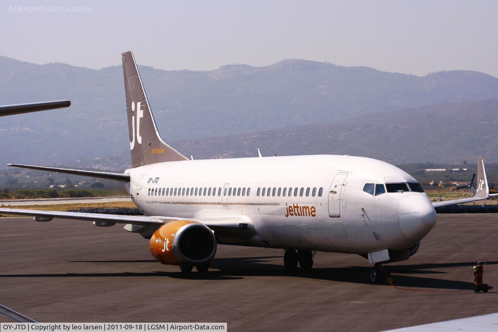 OY-JTD, 1990 Boeing 737-3Y0 C/N 24678, Samos 18.9.11