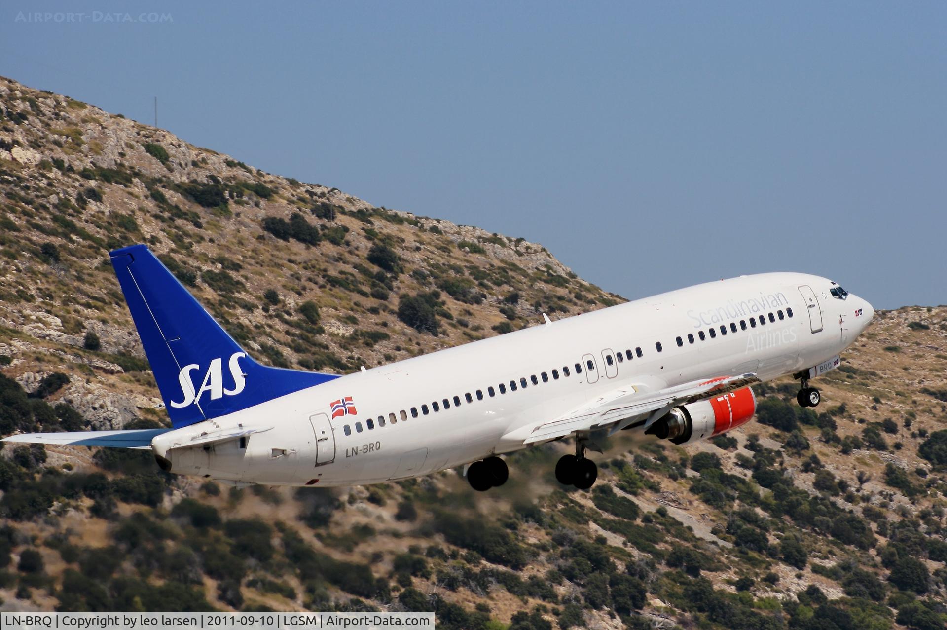 LN-BRQ, 1991 Boeing 737-405 C/N 25348, Samos 10.9.11