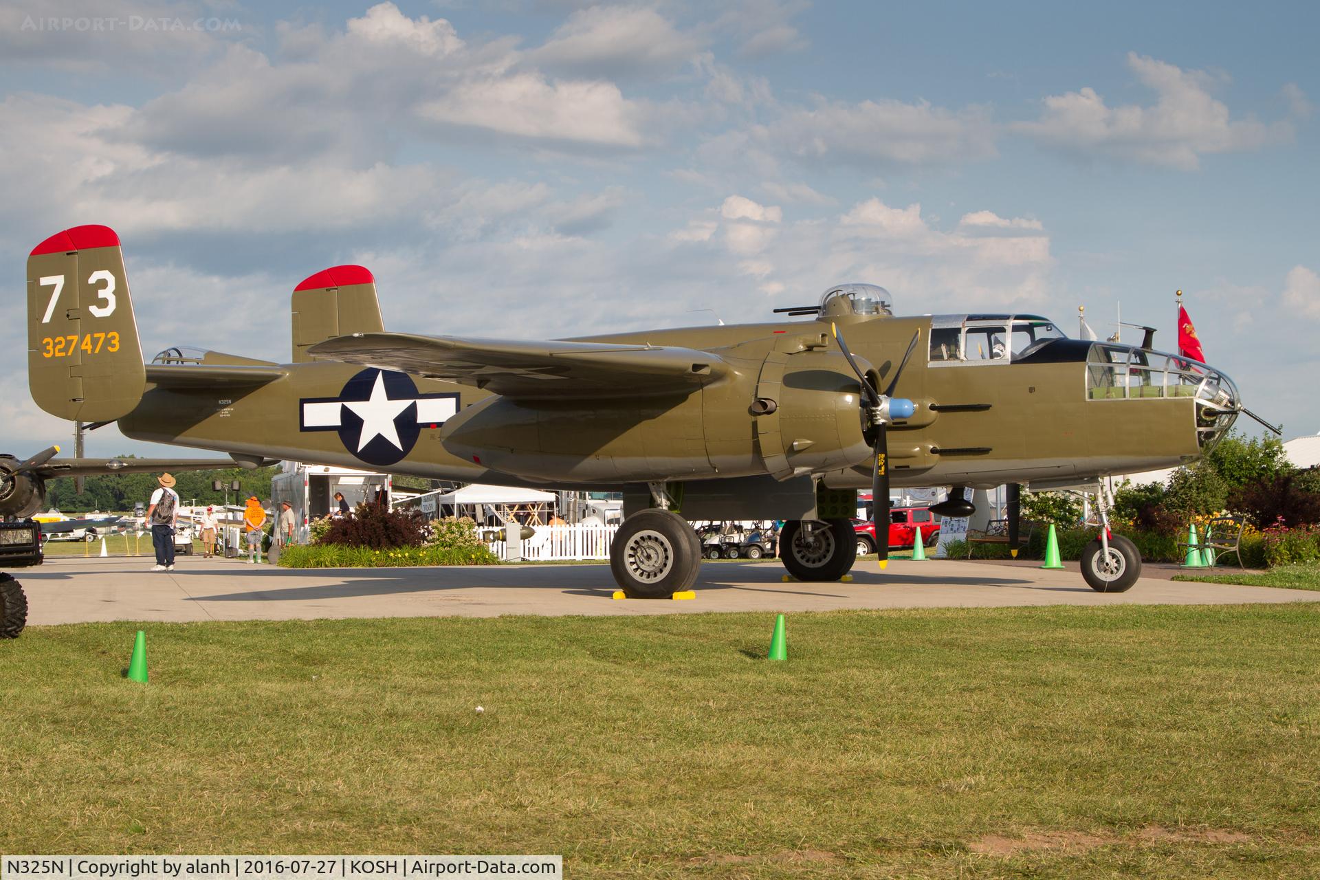 N325N, 1945 North American B-25J-30/32-NC Mitchell Mitchell C/N 108-47452, In the warbird park at AirVenture 2016