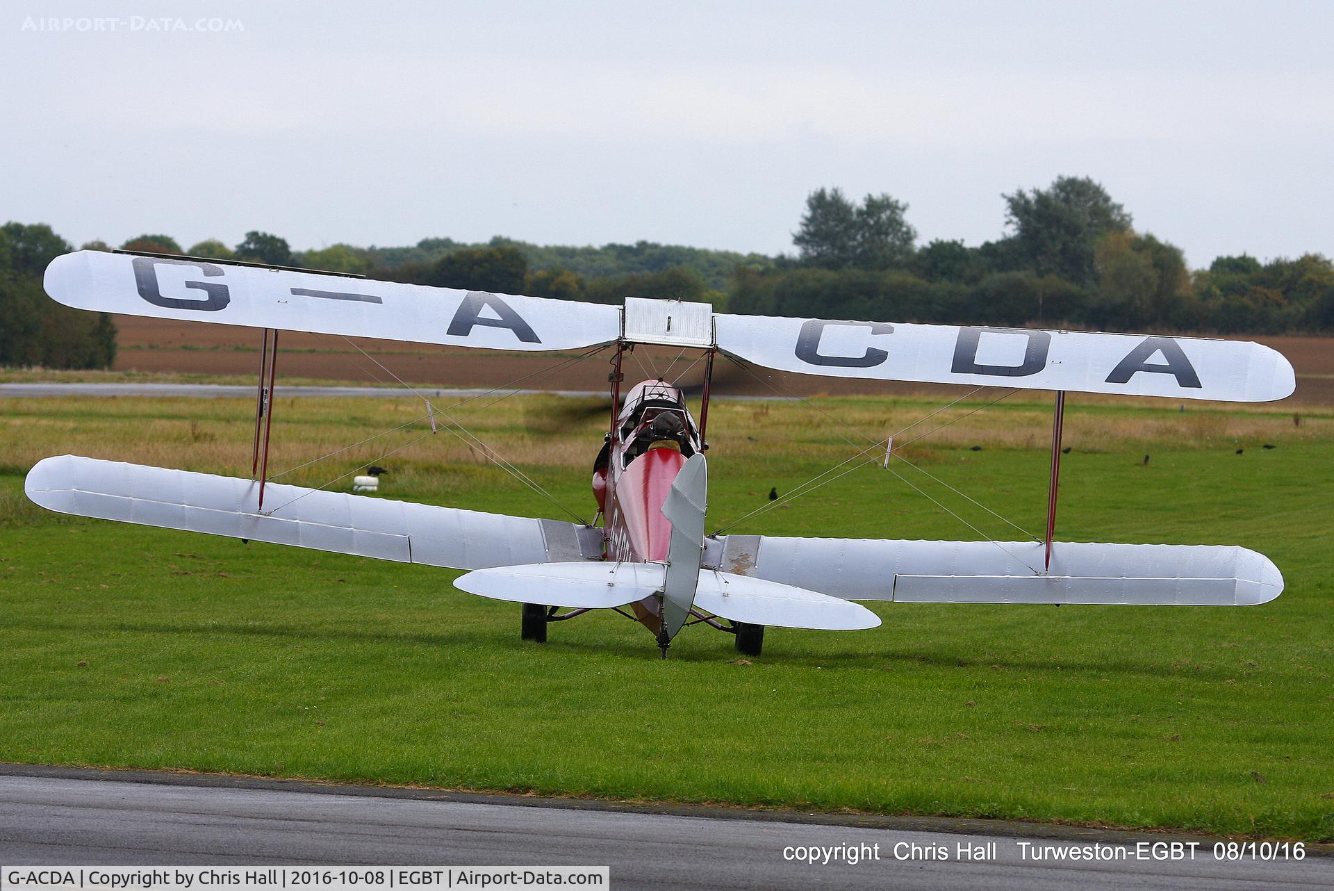 G-ACDA, 1934 De Havilland DH-82A Tiger Moth II C/N 3175, at Turweston