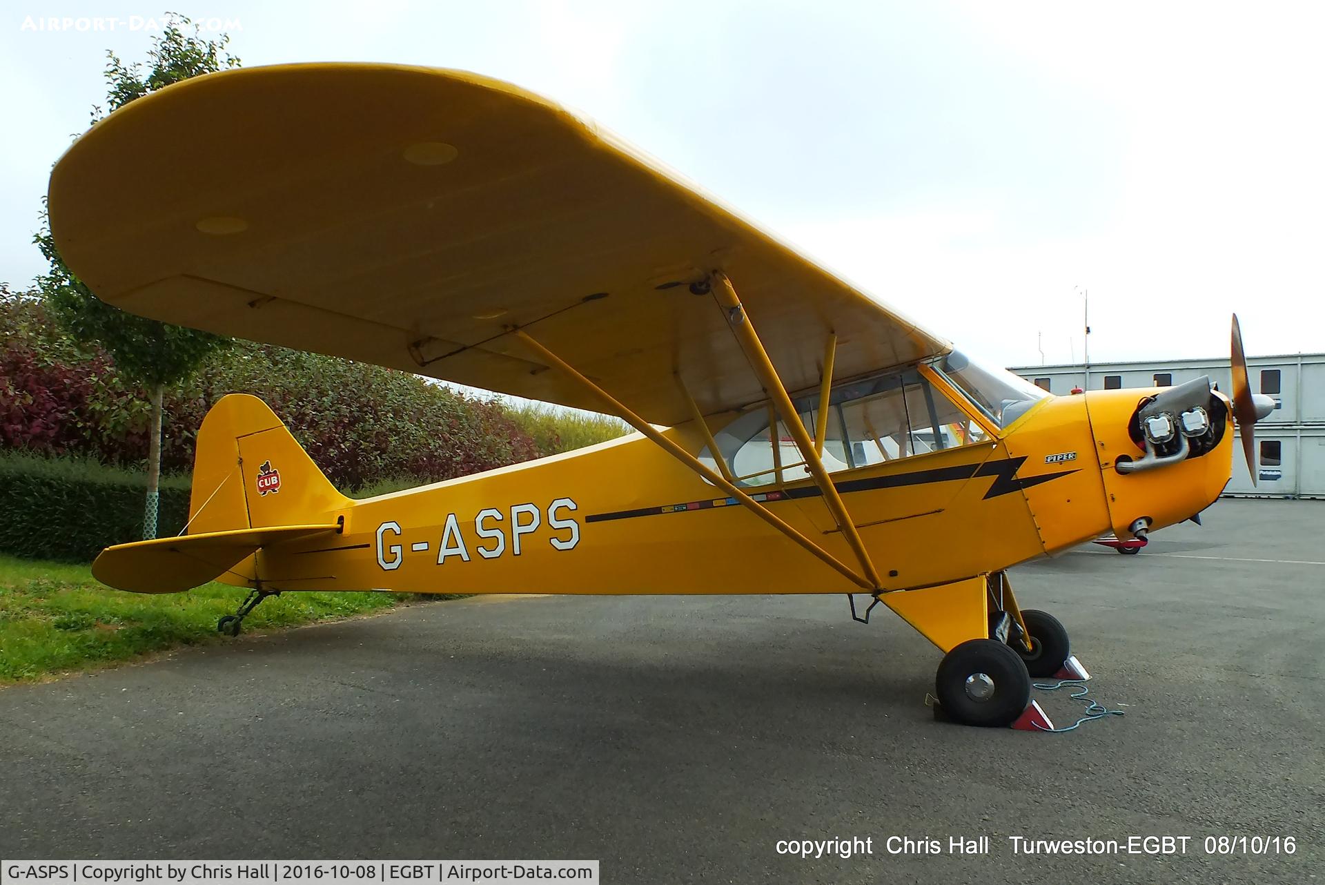 G-ASPS, 1947 Piper J3C-90 Cub C/N 22809, at Turweston