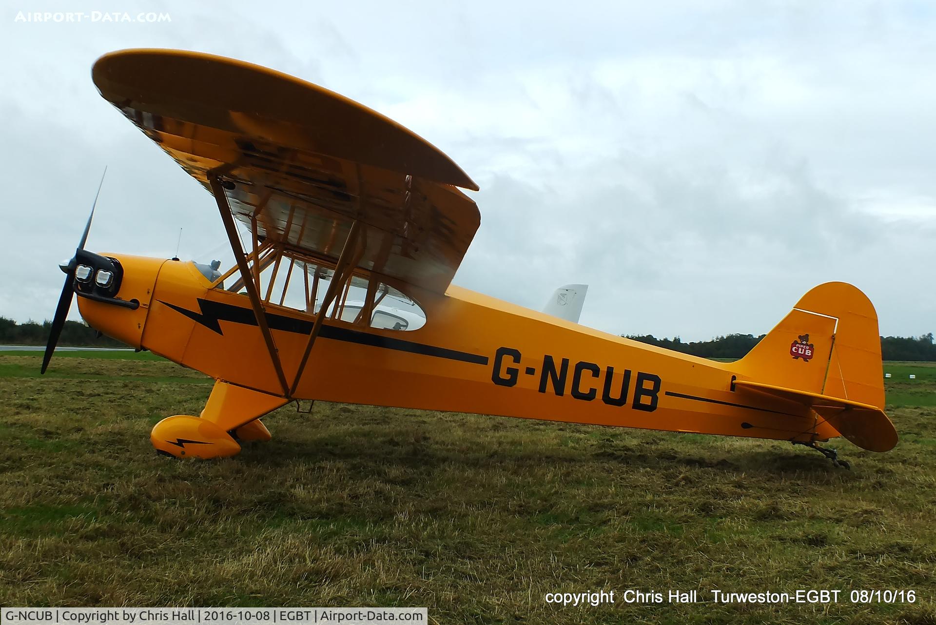 G-NCUB, 1944 Piper L-4H Grasshopper (J3C-65D) C/N 11599, at Turweston