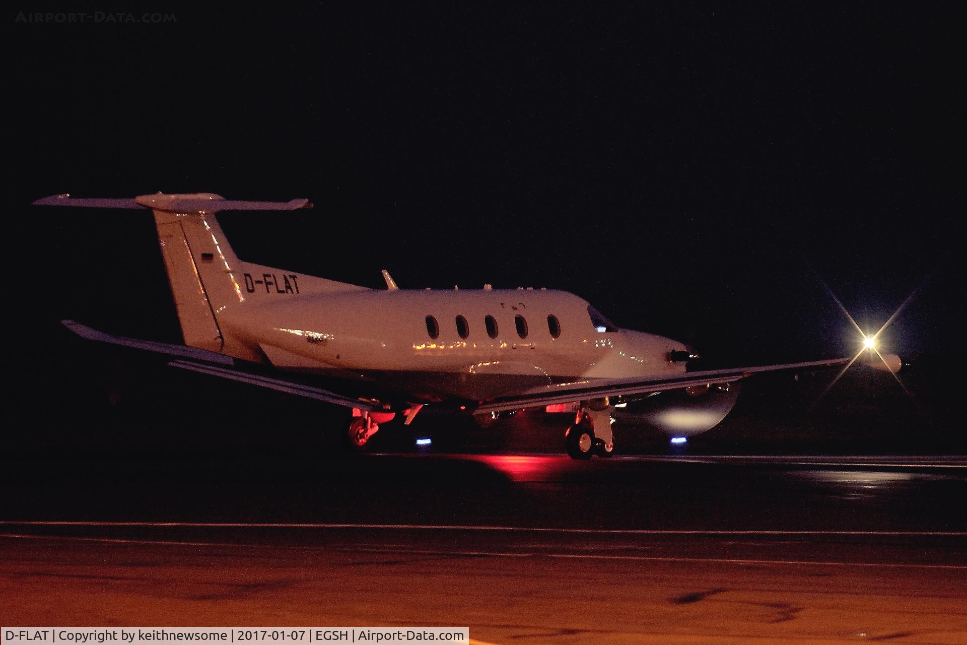 D-FLAT, 2014 Pilatus PC-12/47E C/N 1487, Evening Leaving.
