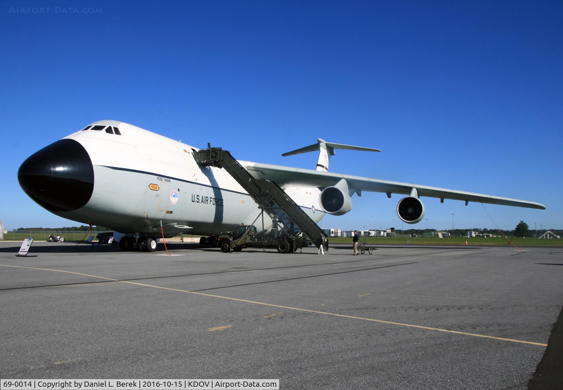69-0014, 1970 Lockheed C-5A Galaxy C/N 500-0045, This is the first C-5 Galaxy to be preserved. The AMC Museum repainted her to the scheme she wore when she air dropped an 86,000-lb Minuteman Intercontinental Ballistic Missile (ICBM) from 20,000 feet over the Pacific Ocean.