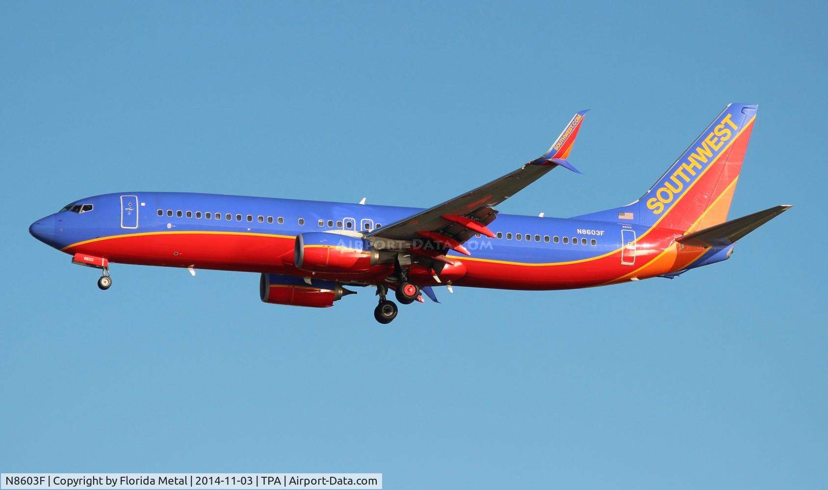 N8603F, 2012 Boeing 737-8H4 C/N 38875, Southwest