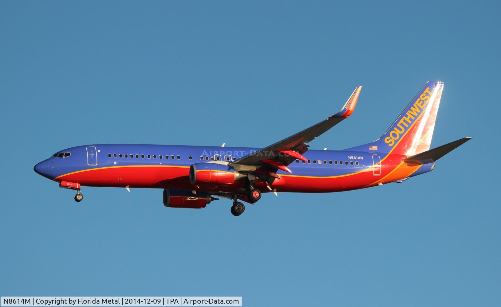 N8614M, 2013 Boeing 737-8H4 C/N 36908, Southwest