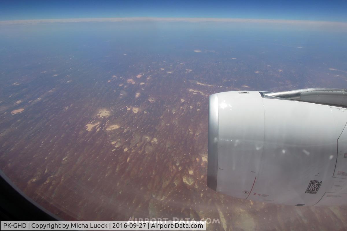 PK-GHD, 2016 Airbus A330-343 C/N 1733, Crossing the red continent (SYD-DPS)