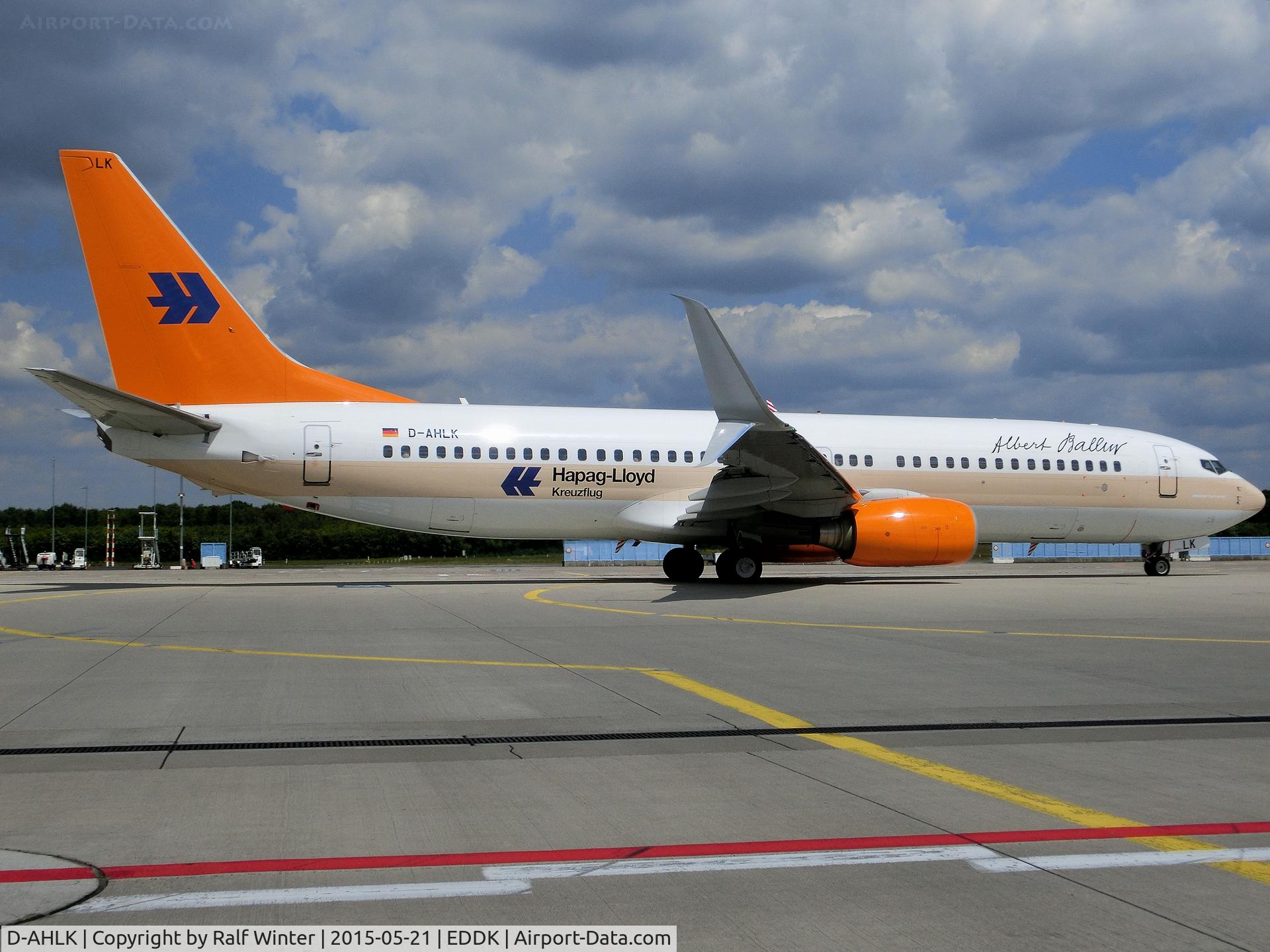 D-AHLK, 2008 Boeing 737-8K5 C/N 35143, Boeing 737-8K5(W) - Hapag Lloyd (TUIfly) - D-AHLK - 21.05.2015 - CGN