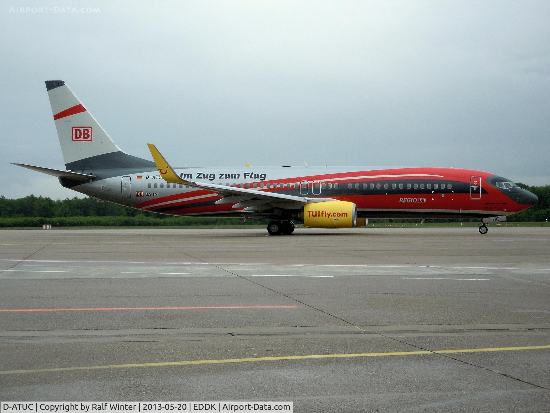 D-ATUC, 2006 Boeing 737-8K5 C/N 34684, Boeing 737-8K5(WL) - TUIfly 'Im Zug zum Flug' - D-ATUC - 20.05.2013 - CGN