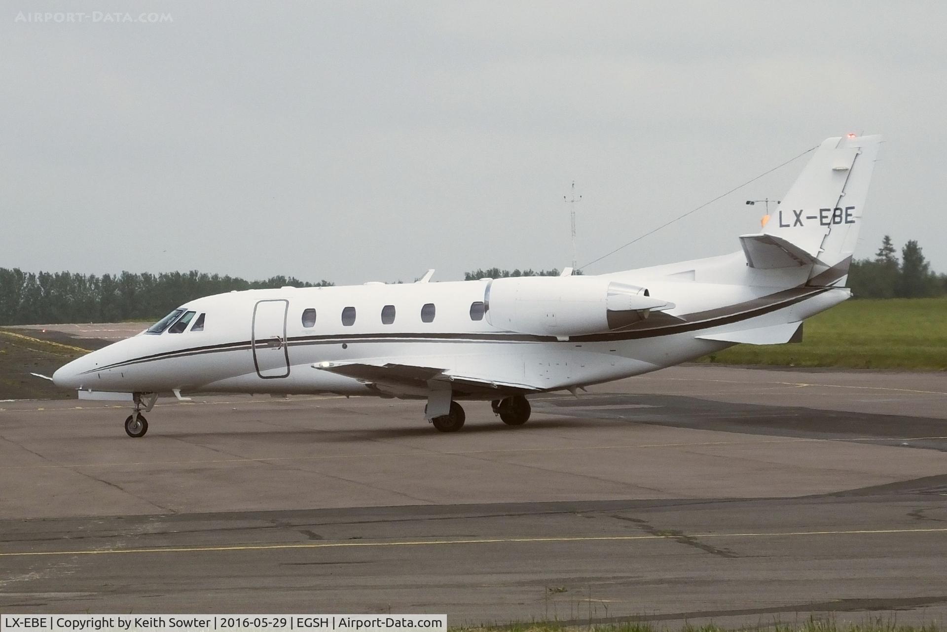 LX-EBE, 2009 Cessna 560XL Citation XLS+ C/N 560-6025, Taxying in