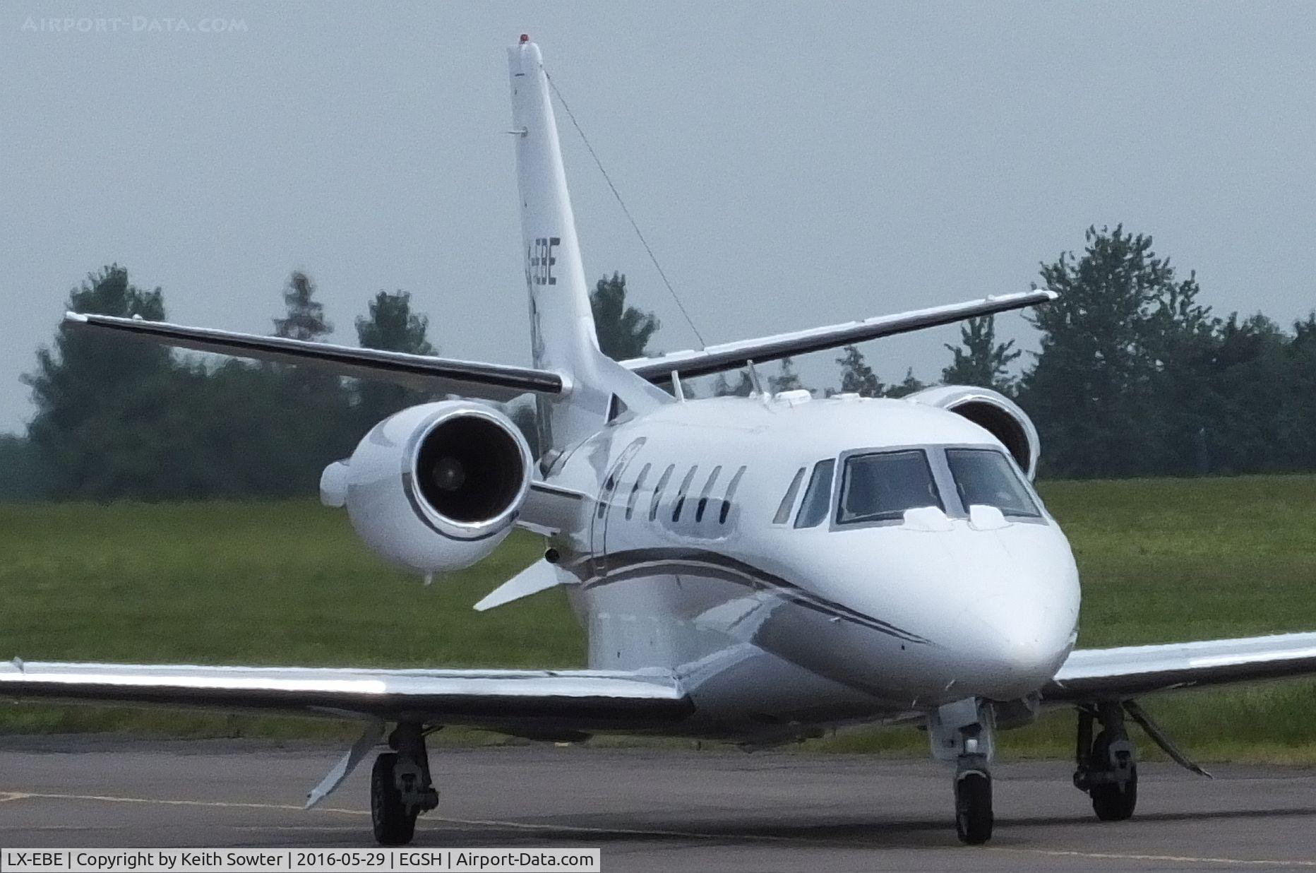 LX-EBE, 2009 Cessna 560XL Citation XLS+ C/N 560-6025, Taxying in