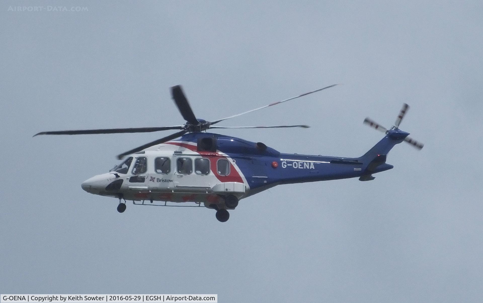 G-OENA, 2013 AgustaWestland AW189 C/N 49007, On departure
