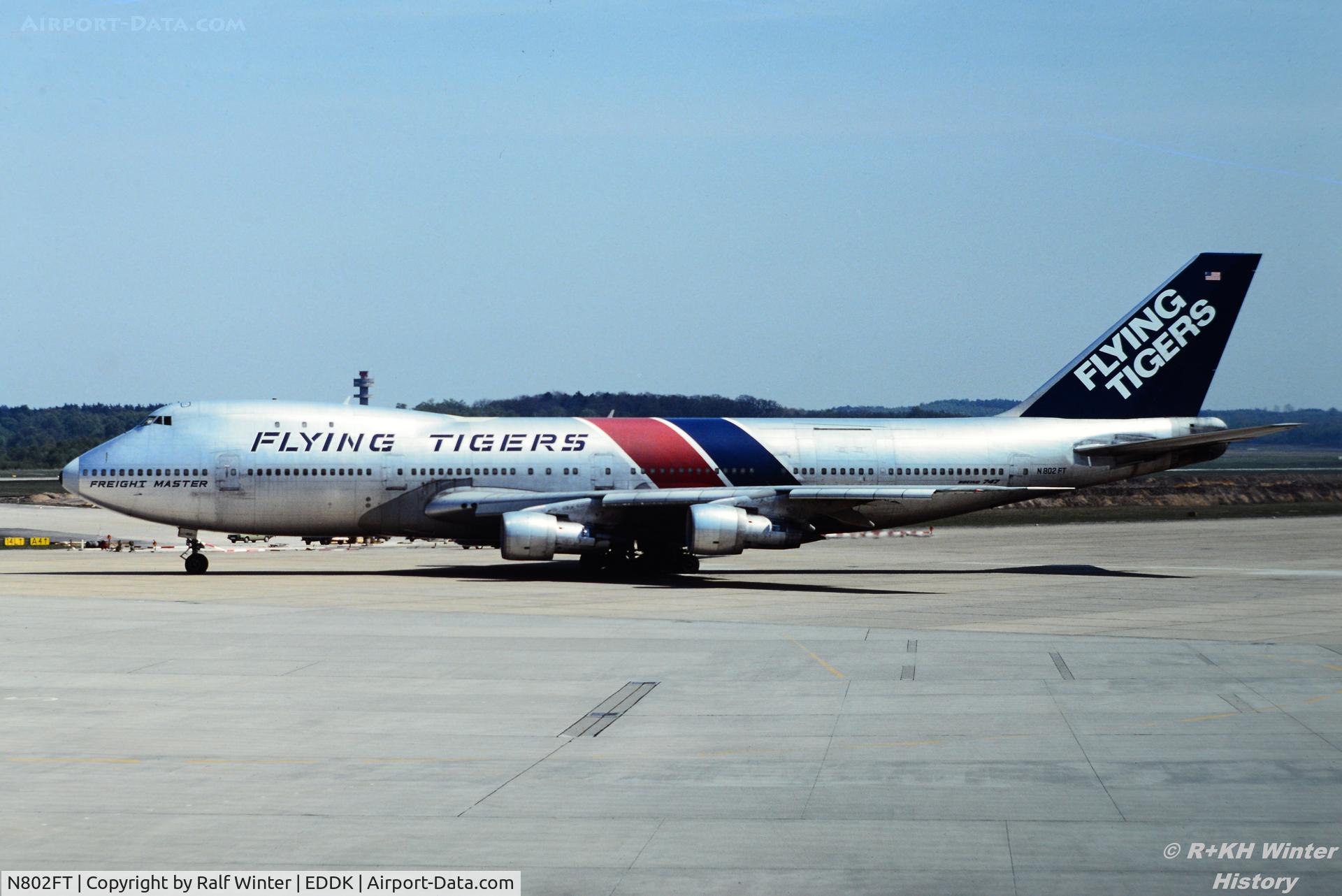 N802FT, 1971 Boeing 747-123 C/N 20323, Boeing 747-123F(SCD) - The Flying Tigers Line - N802FT - 05.1978 - CGN -From a slide